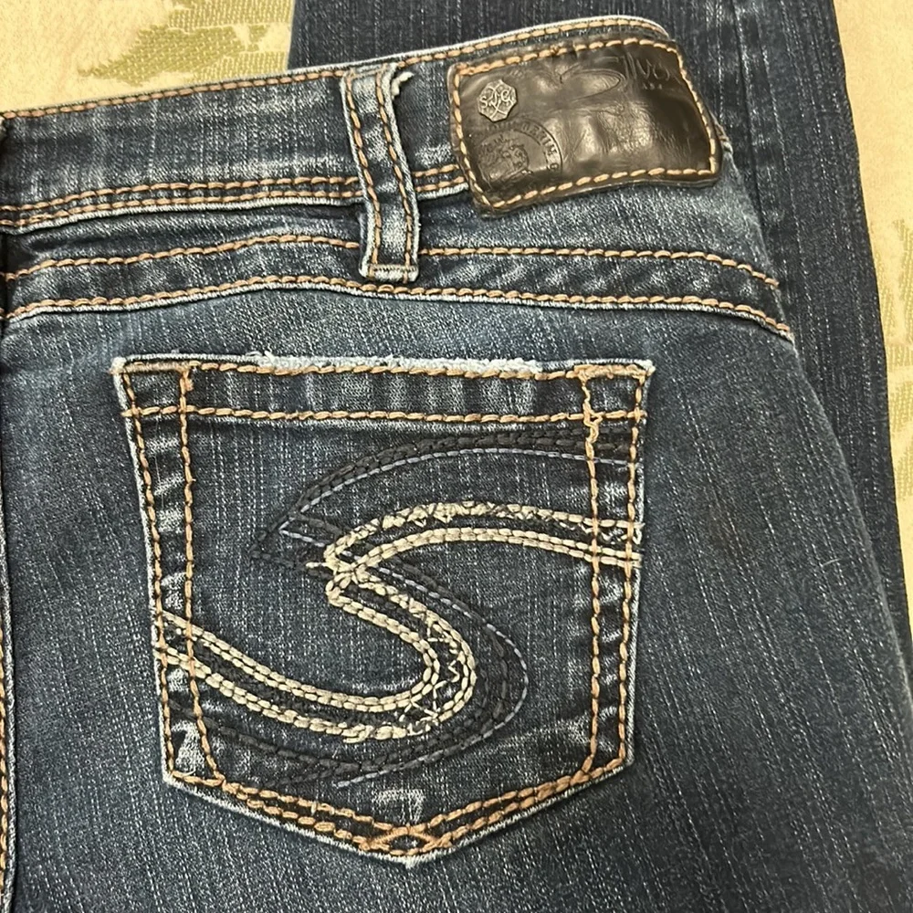 Silver Jeans 30W Camden Rose Ankle Crop Zip Zipper EUC - Picture 5 of 7